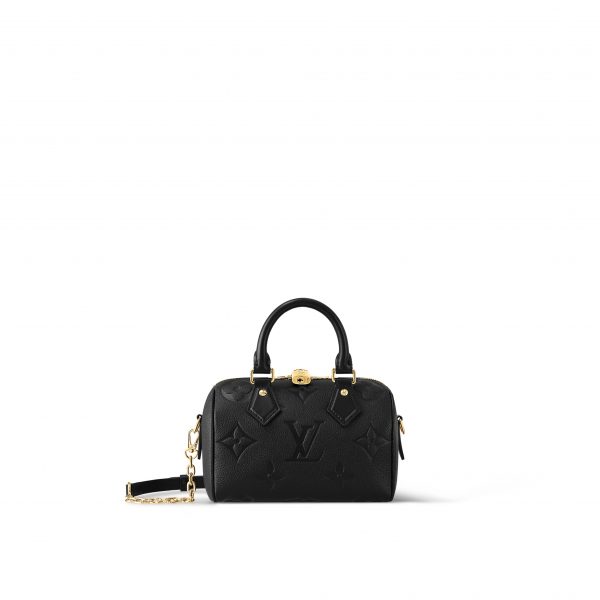 Louis Vuitton M58953 Speedy Bandoulière 20 Monogram Empreinte Leather Black