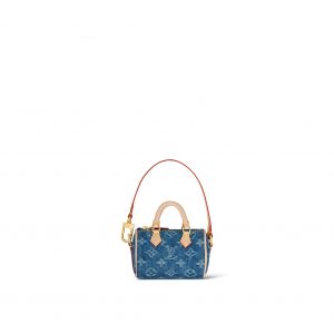 Louis Vuitton M01701 Micro Speedy Bag Charm Denim Blue